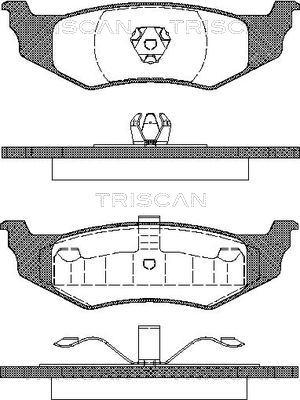 Triscan 8110 10521 - Тормозные колодки, дисковые, комплект autodif.ru