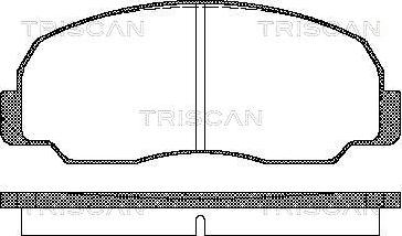 Triscan 8110 10834 - Тормозные колодки, дисковые, комплект autodif.ru