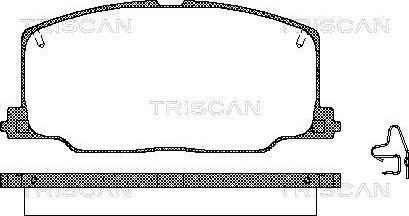 Triscan 8110 13879 - Тормозные колодки, дисковые, комплект autodif.ru
