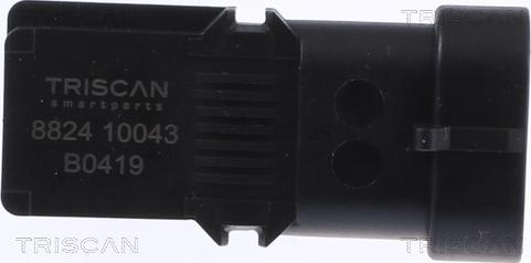 Triscan 8824 10043 - Датчик, давление во впускной трубе autodif.ru