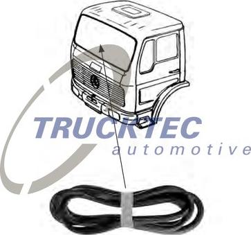 Trucktec Automotive 01.50.008 - уплотнитель лобового стекла autodif.ru