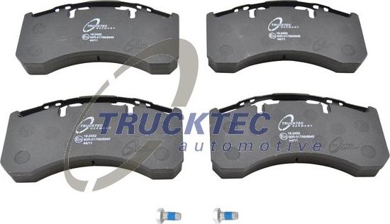 Trucktec Automotive 03.35.041 - Тормозные колодки, дисковые, комплект autodif.ru