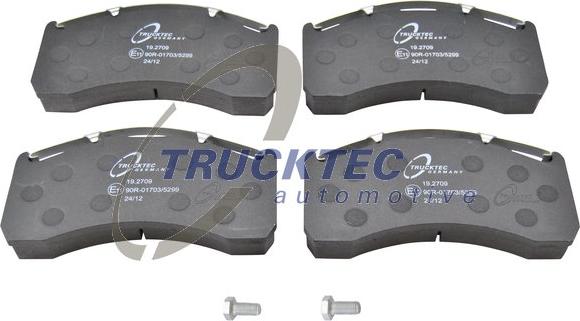 Trucktec Automotive 03.35.038 - Тормозные колодки, дисковые, комплект autodif.ru
