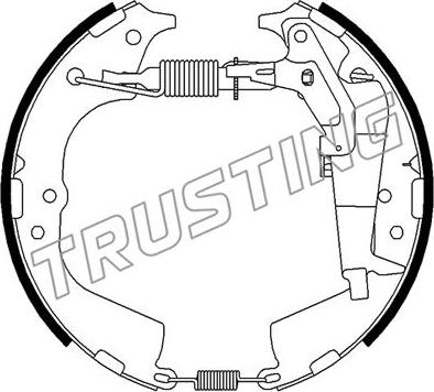 Trusting 651.0 - Комплект тормозных колодок, барабанные autodif.ru