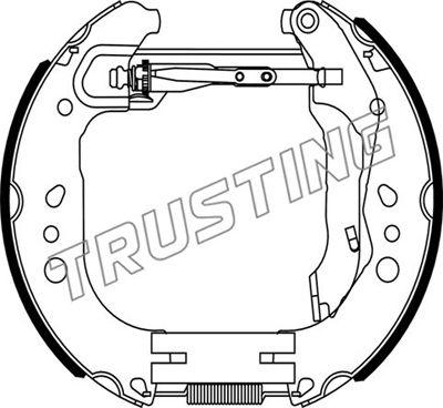 Trusting 6505 - Комплект тормозных колодок, барабанные autodif.ru