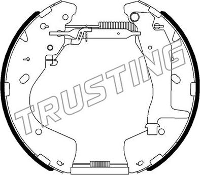 Trusting 6522 - Комплект тормозных колодок, барабанные autodif.ru