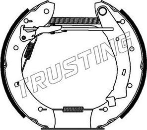 Trusting 618.0 - Комплект тормозных колодок, барабанные autodif.ru