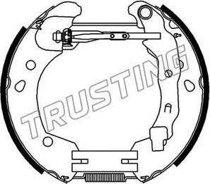 Trusting 6396 - Комплект тормозных колодок, барабанные autodif.ru