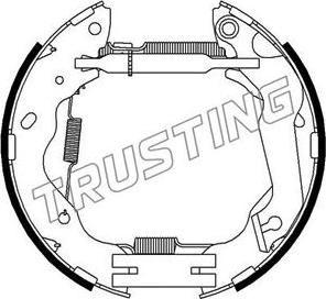 Trusting 6347 - Комплект тормозных колодок, барабанные autodif.ru