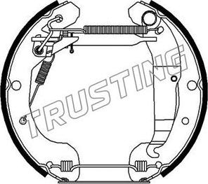 Trusting 6304 - Комплект тормозных колодок, барабанные autodif.ru