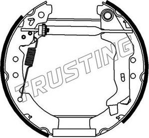 Trusting 6295 - Комплект тормозных колодок, барабанные autodif.ru