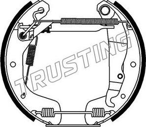 Trusting 6231 - Комплект тормозных колодок, барабанные autodif.ru