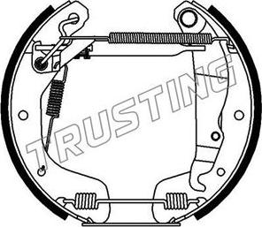 Trusting 6233 - Комплект тормозных колодок, барабанные autodif.ru