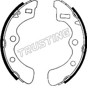 Trusting 044.009 - Комплект тормозных колодок, барабанные autodif.ru