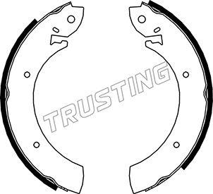 Trusting 040.080 - Комплект тормозных колодок, барабанные autodif.ru
