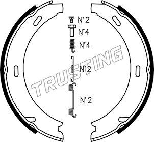 Trusting 052.117K - Комплект тормозов, ручник, парковка autodif.ru