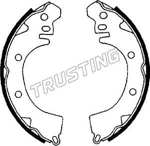 Trusting 064.155 - Комплект тормозных колодок, барабанные autodif.ru