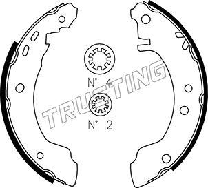 Trusting 067.184 - Комплект тормозных колодок, барабанные autodif.ru
