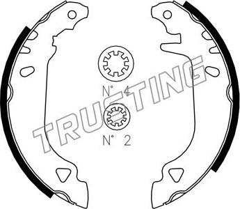 Trusting 034.090S - Комплект тормозных колодок, барабанные autodif.ru