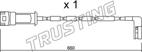 Trusting SU.082 - Сигнализатор, износ тормозных колодок autodif.ru