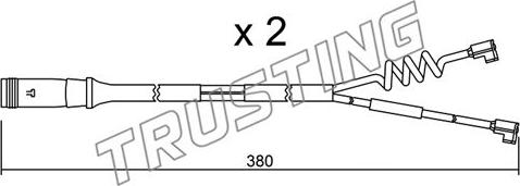 Trusting SU.175K - Сигнализатор, износ тормозных колодок autodif.ru