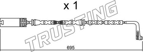 Trusting SU.305 - Сигнализатор, износ тормозных колодок autodif.ru