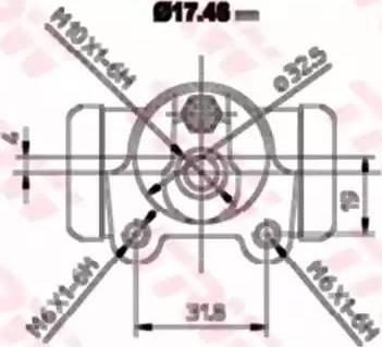 TRW BWA129 - Цилиндр тормозной задний LH=RH (с АБС) RENAULT Logan/Clio/Lucas с 98г.- autodif.ru