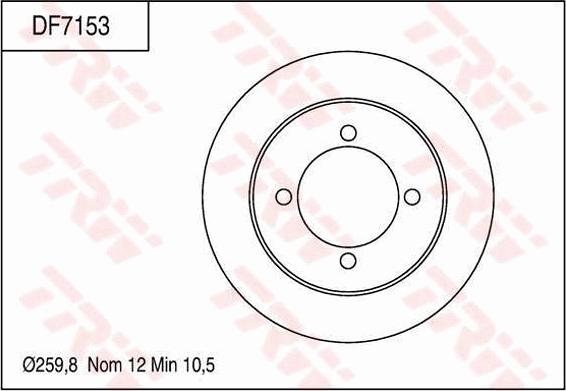 TRW DF7153 - Тормозной диск autodif.ru