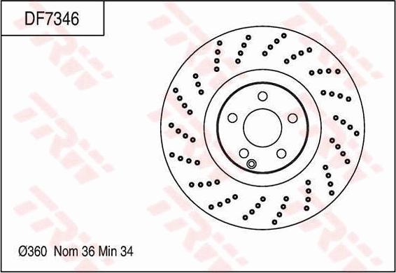 TRW DF7346 - Тормозной диск autodif.ru