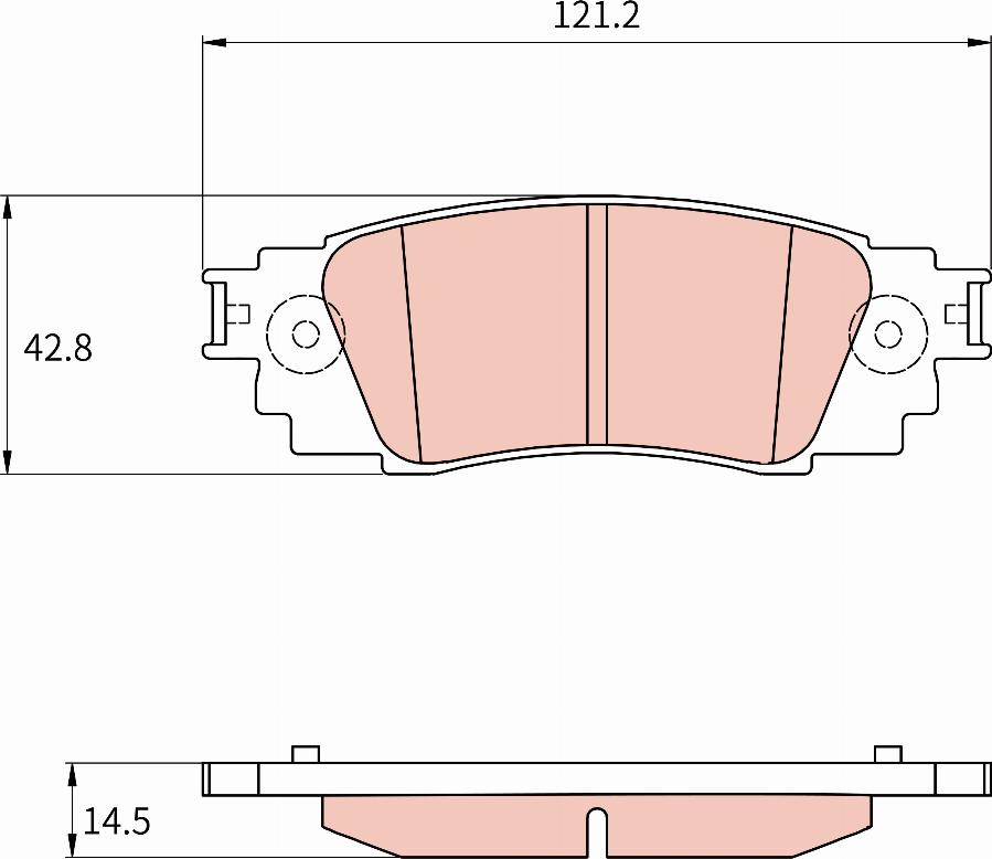 TRW GDB8968AT - Тормозные колодки, дисковые, комплект autodif.ru