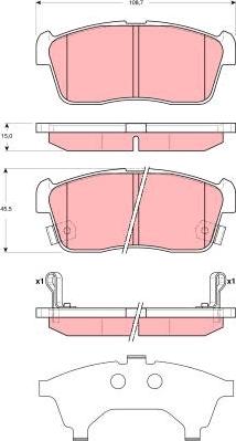 TRW GDB3351 - Тормозные колодки, дисковые, комплект autodif.ru