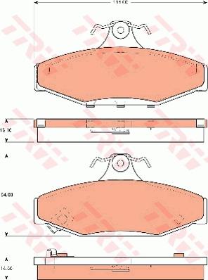 TRW GDB7570 - Тормозные колодки, дисковые, комплект autodif.ru