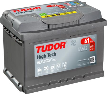 Tudor TA612 - Аккумулятор TUDOR High-Tech 61 А/ч обратная R+ EN 600A 242x175x175 TA612 TA612 autodif.ru