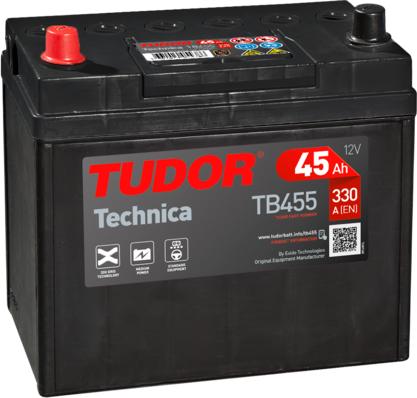 Tudor TB455 - Стартерная аккумуляторная батарея, АКБ autodif.ru