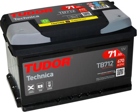 Tudor TB712 - Стартерная аккумуляторная батарея, АКБ autodif.ru