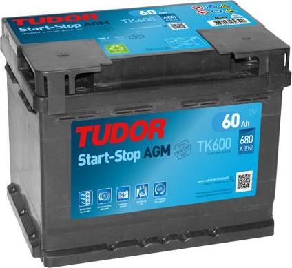 Tudor TK600 - Стартерная аккумуляторная батарея, АКБ autodif.ru