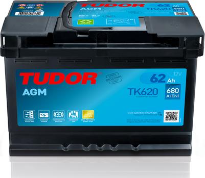 Tudor TK620 - Стартерная аккумуляторная батарея, АКБ autodif.ru