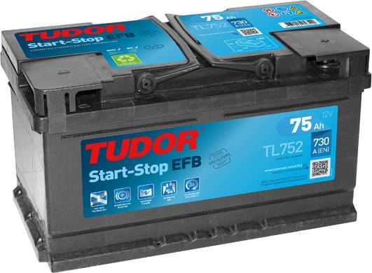 Tudor TL752 - Стартерная аккумуляторная батарея, АКБ autodif.ru