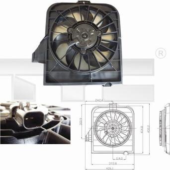 TYC 804-0003 - Вентилятор, охлаждение двигателя autodif.ru