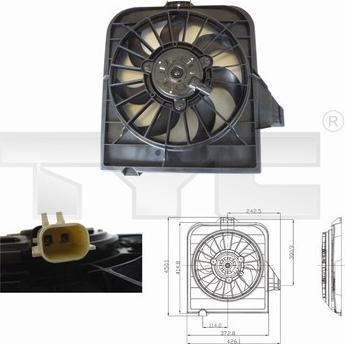 TYC 804-0002 - Вентилятор, охлаждение двигателя autodif.ru