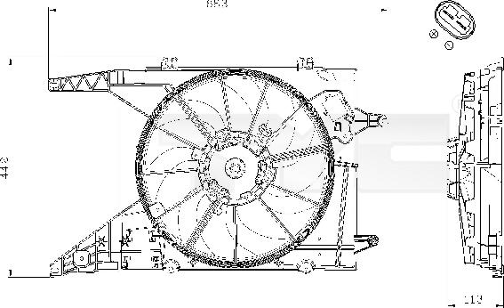 TYC 828-0002 - Вентилятор, охлаждение двигателя autodif.ru