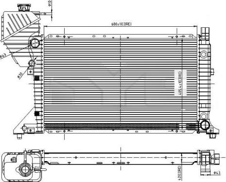 TYC 721-0010 - Радиатор, охлаждение двигателя autodif.ru