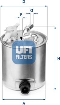 UFI 55.392.00 - Топливный фильтр autodif.ru