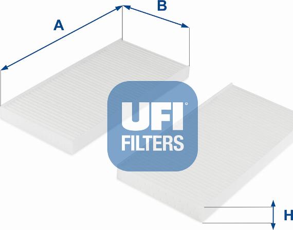 UFI 53.259.00 - Фильтр воздуха в салоне autodif.ru