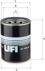 UFI 80.145.00 - Фильтр, система рабочей гидравлики autodif.ru