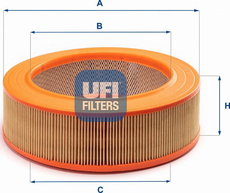UFI 30.843.01 - Воздушный фильтр, двигатель autodif.ru