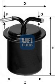 UFI 31.541.00 - Топливный фильтр autodif.ru
