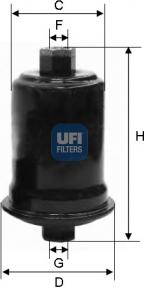 UFI 31.556.00 - Топливный фильтр autodif.ru