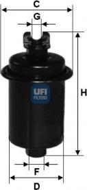 UFI 31.551.00 - Топливный фильтр autodif.ru