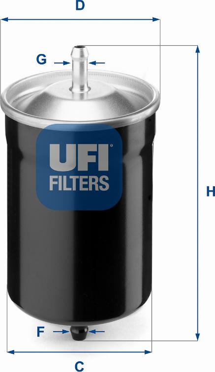 UFI 31.500.00 - Топливный фильтр autodif.ru